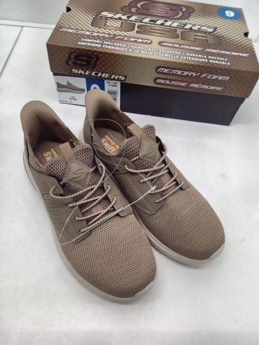 Men's Skechers Delson Slip-On Swift Fit Shoes - Size 9 - Tan (Style: 1776009) image 3