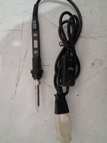 Soldering Iron LCD Adjustable Temperature 180-520℃ Solder Kit Electronics 12-in-1 Welding Tools with ON/Off Switch - 80w- black/orange image 4