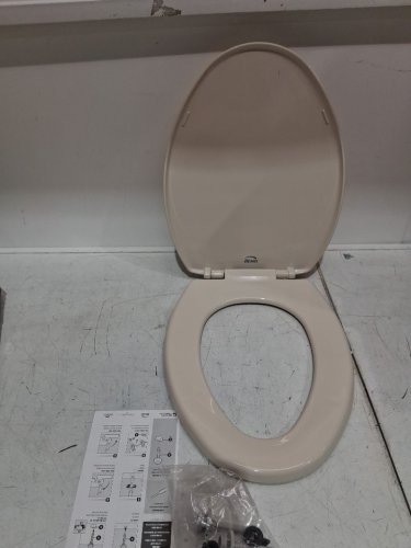 BEMIS slow close ELONGATED TOILET SEAT - 19" - Biscuit/Linen (MODEL: 7300slec 006) image 3
