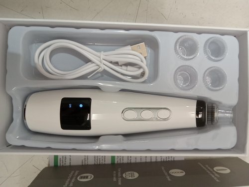 Blackhead Remover Pore Vacuum Facial - 5 Suction Levels - white - (model qc-208) image 3