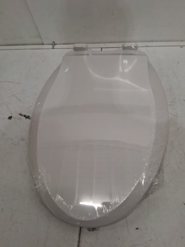 GARVEE ELONGATED SOFT CLOSE TOILET SEAT COVER / LID - 17" - WHITE (MODEL: PHO-0R8LA399) image 3