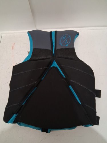 women's Hyperlite Neoprene PFD Life Vest with Buckle Straps - Adult medium - Black/Grey/blue (Model: 3247/1819493) image 3