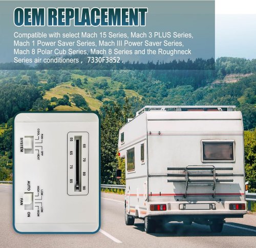 JOJOCY single Stage Heat Cool Non Programmable Thermostat -  for Coleman RV Mach 15 Series(model: 7330G3351) image 2