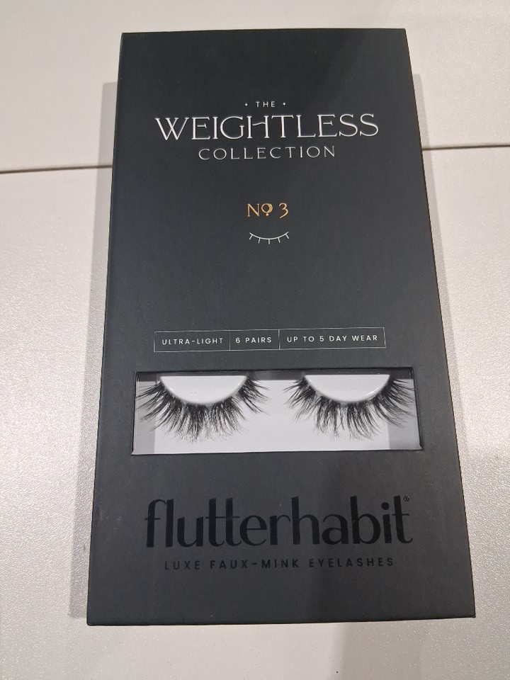 6PR flutterhabit the weightless collection luxe faux-mink eyelashes - no. 3 - ultra-light - up to 5-day wear image 2