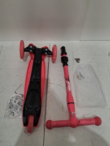 HURTLE 3-WHEEL TODDLER SCOOTER WITH ANTI-SLIP DECK - watermelon image 4