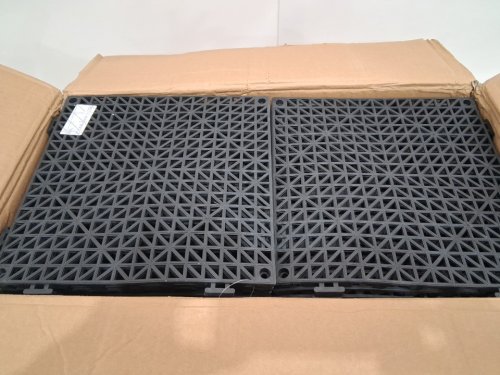 50pk Modular Interlocking Drainage Mats - 12" x 12" - black (model: 30*30*1.5cm-b) image 4
