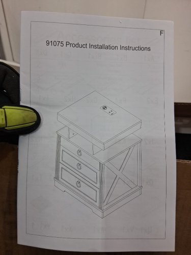 mdgc nightstand side table with lockable gun drawer, charging station, and motion sensing lights - 20" x 16" x 24" - black - (model: yg-91075-40) image 9
