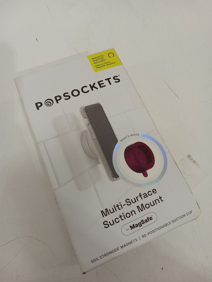 Popsocket Multi-Surface Suction Magsafe Phone Mount with magnetic adapter - Wine Red image 2