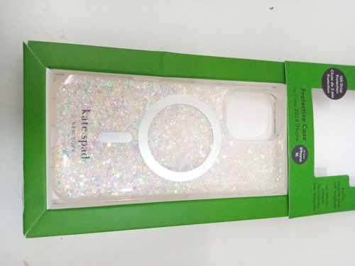 Kate Spade Protective Phone Case with MagSafe for iPhone 16 - Chunky Glitter image 3