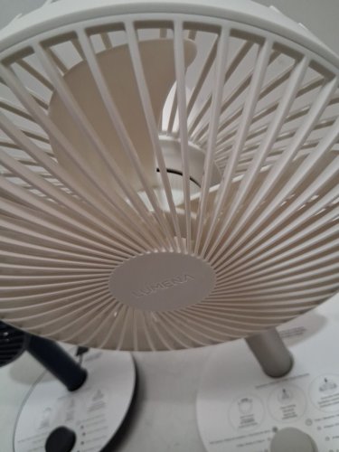 2PC LUMENA FAN STAND 4 CORDLESS DESK FANS - 4 SPEEDS, OSCILLATION - WHITE & NAVY BLUE (MODEL: 1796327) image 5