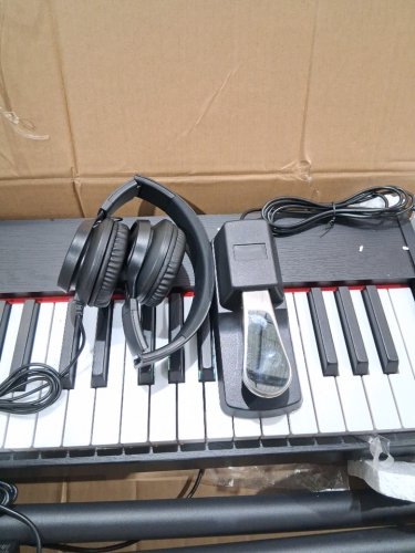 Eastar Full-Size Electric Digital Piano 88 Key Velocity-Sensitive Keyboard for Beginner with stand and pedal (model: EUP-80) image 5