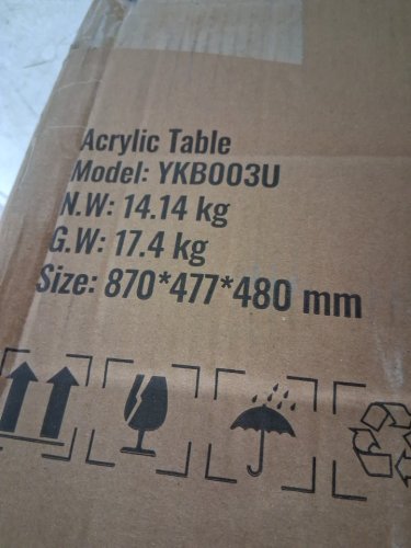 Acrylic U-Shaped Coffee End Table - 32" x 16.3" x 15.8" - Transparent Clear (Model: YKB003U) image 4