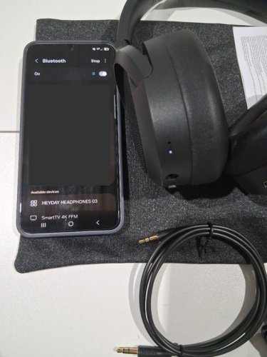 Heyday Active Noise-cancelling Bluetooth Wireless Over-Ear Headphones - Black - (Model: 008 07 0580) image 5
