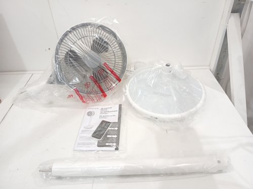 WOOZOO ADJUSTABLE PEDESTAL 360 OSCILLATING 12 SPEED STANDING FAN WITH TOUCH SCREEN BASE - 21" - 36" - WHITE (MODEL: STF-360DC-N) image 3