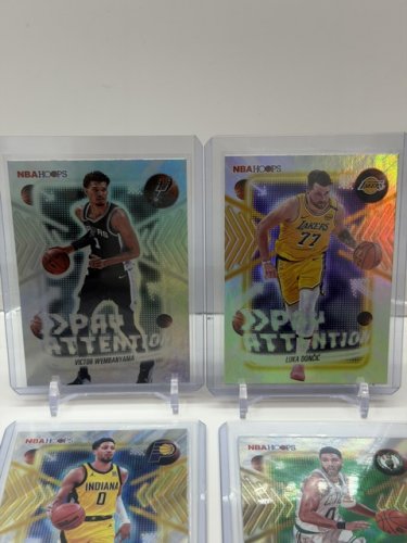 LUKA DONCIC, VICTOR WEMBY, JASTON TATUM, TYRESE HALIBURTON - 4 ASSTD 2026 TOPPS  PAY ATTENTION NBA HOOPS CARDS image 3