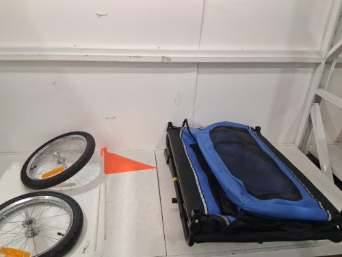PET BIKE TRAILER with quick release - 66lbs max - blue/black (model: pts101) image 2