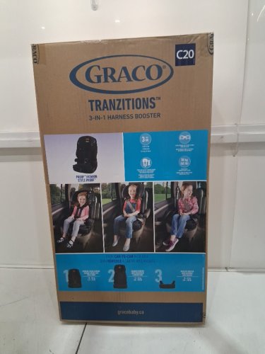 GRACO C20 TRANZITIONS 3-IN-1 HARNESS BOOSTER CAR SEAT - 100LBS CAP - BLACK (MODEL: 2035724) image 2