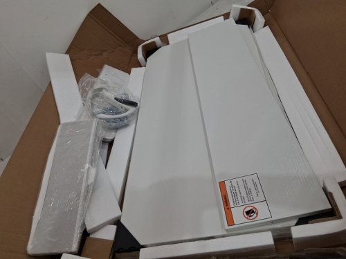durayloly omputer Desk with 2 Drawers & LED Lights - 31" - white (model: uscpd2d80lwpvc) image 4