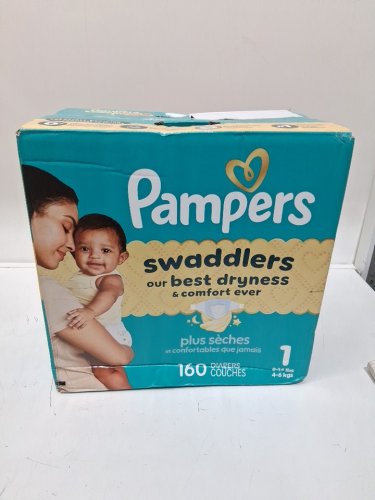 160pk pampers swaddlers best dryness disposable diapers - size 1 (8-14lb) image 2