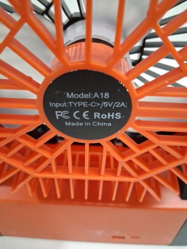 Rechargeable camping fan with led lantern - 30000mah - orange (model: A16) image 3