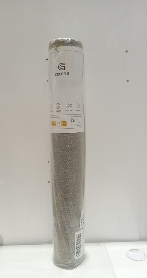 COLOR&GEOMETRY indoor/outdoor rubber non-slip DOOR MAT - 24" x 36" - LIGHT GREY zig zag (MODEL :BOQQZ) image 3