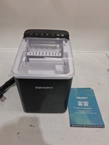 EUHOMY SELF-CLEANING BULLET COUNTERTOP ICE MAKER WITH ICE SCOOP - MAKES 27LB PER DAY - BLACK (MODEL: im021-bbl-caeh / IMB1008CA-UL) image 3