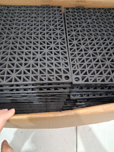 50pk VEVOR Modular Interlocking Drainage Mats - 12" x 12" - black (model: 30*30*1.5cm-b) image 6