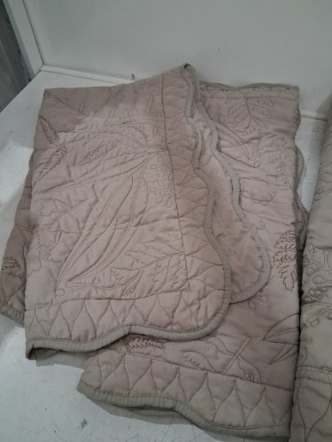 3PC DaisyHuang Quilt Bedspread Set with Taupe Leaf Stitching & 2 Shams - King/cal - Taupe (MODEL: H-5521) image 5