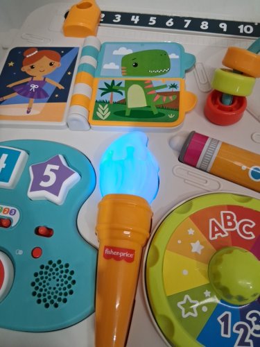 Fisher Price 4-In-1 Laugh and Learn Activity Table and Easel - 6-36 Months - Multilingual - Multicolor (Model: jld57-9564)) image 4