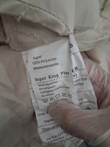 3PC Litanika Boho Tufted Bedding - Super King Plus - Beige image 10