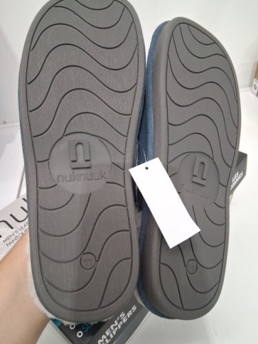 men's nuknuuk slip on scuff slippers - 11 - blue/grey (style : 5588011) image 3