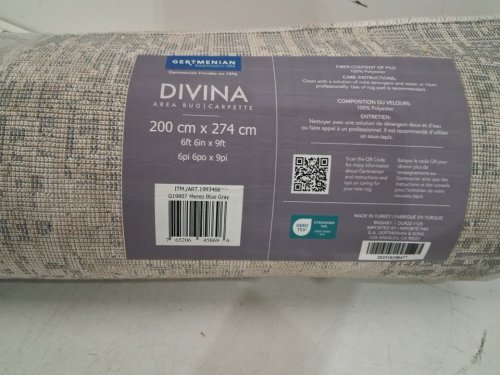 gertmenian divina area rug - 6ft 6" x 9ft - mereo blue gray (model:1993466) image 4