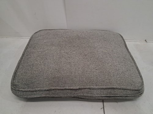 Textured Fabric Couch Cushion with Piped Stitched Border - 24" x 19" - Grey image 2