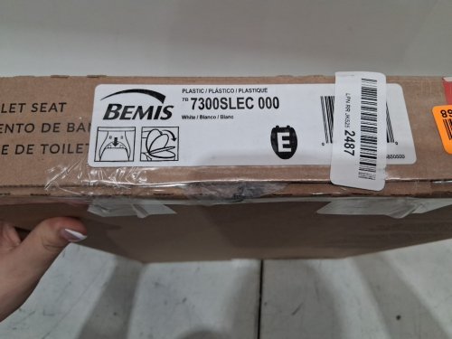 BEMIS SLOW CLOSE ELONGATED TOILET SEAT - 18.61" - WHITE (MODEL: 7300SLEC000) image 3