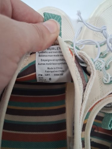 women's hurley two tone slip-on sneaker - size 8 - grey/green/beige (Style : 5566708) image 3