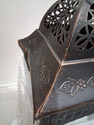3PC jhy design vintage decorative candle lanterns - black with gold brush (model: jhy4181-b) image 7