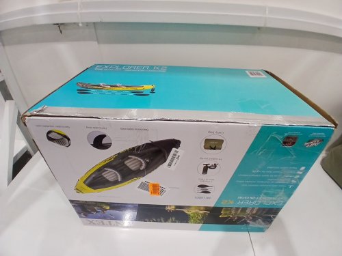 INTEX EXPLORER K2 2-PERSON INFLATABLE KAYAK SET WITH ALUMINUM OARS & PUMP - YELLOW (MODEL: 68307EP) image 3