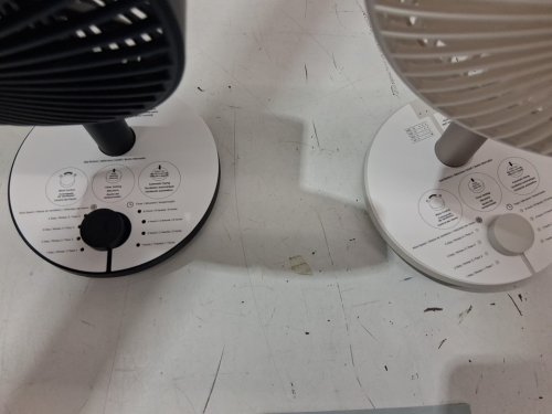 2PC LUMENA FAN STAND 4 CORDLESS DESK FANS - 4 SPEEDS, OSCILLATION - WHITE & NAVY BLUE (MODEL: 1796327) image 5