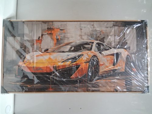 Orange Graffiti Car Wall Art - 20" x 40" (Model: 91IT) image 3
