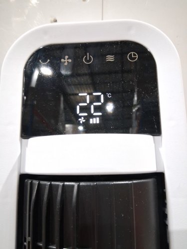 omnibreeze premium 38" Rotating tower fan with wifi CONTROL, 5-SPEEDS & REMOTE - white/BLACK (model: 5333021/dc2313r-g) image 4