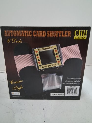 CHH GAMES battery operated automatic card shuffler - up to 6 decks - black image 2