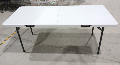 Star Elite Commercial Grade Folding Table with Handle - 6ft - white image 3