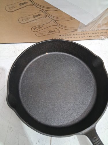 3pc cast iron skillets - 6" / 8" / 10" - cast iron/black image 6