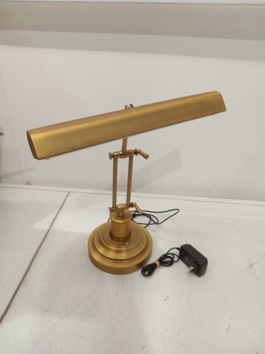 LED Piano Desk Lamp - 12v - 16"x14" - antique gold image 3