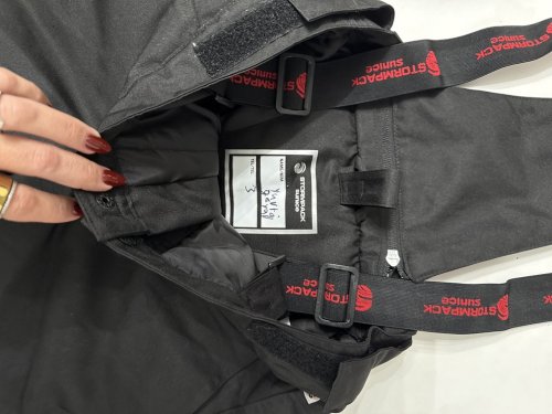 KIDS STORMPACK SUNICE SNOW PANTS - 12 - BLACK/RED image 2