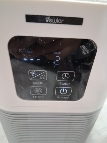vewior air purifier for large rooms with true hepa filter - 600sqft - 7" x 7" x 11" - white (model: hqsc-50) image 4