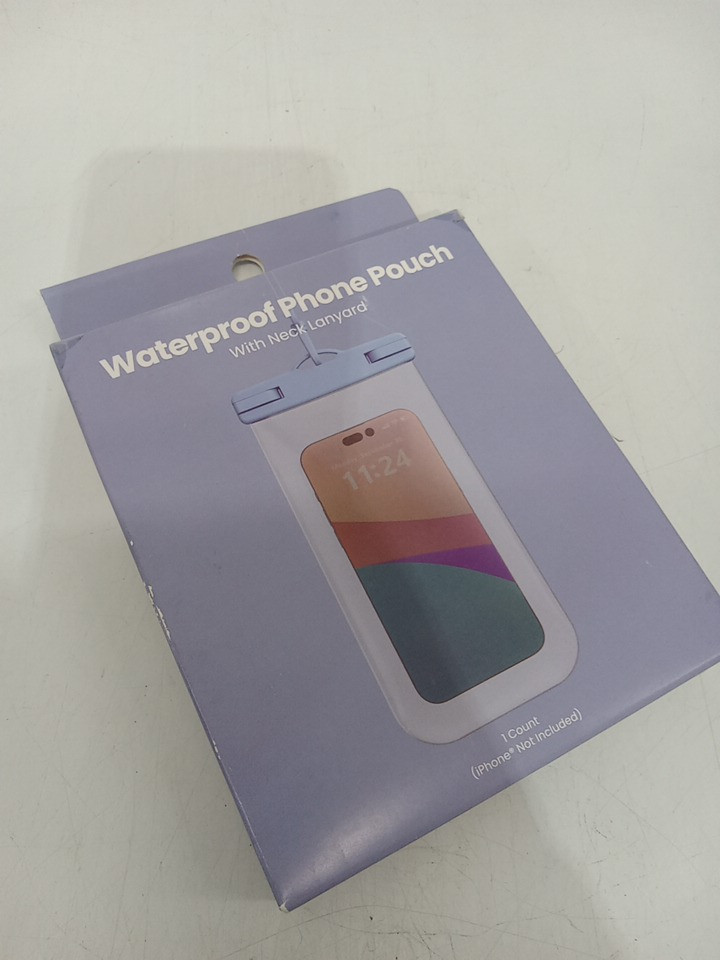 Gems Waterproof Phone Pouch with Neck Lanyard - Fits Phones up to 7" - Periwinkle (Model: 080-17-9457) image 2