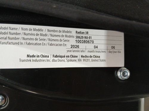 DIONO C11 RADIAN 3R 3-IN-1 CONVERTIBLE REAR/FORWARD FACING CAR SEAT - UP TO 10 YEARS - 120LBS CAP - JET BLACK (MODEL: 50620-NA-01) image 5