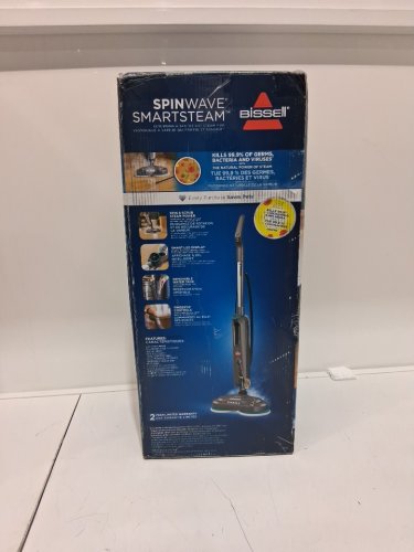 BISSELL SPINWAVE SMARTSTEAM SCRUBBING & SANITIZING SPIN MOP - 1380W - GREY/BLUE (MODEL: 3712C) image 2