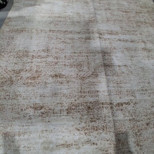 ABSTRACT DISTRESSED AREA RUG- 8ft 9" x 8ft 2" - BEIGE/CREAM image 2